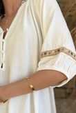 Dalt Vila Peasant Blouse Warm White